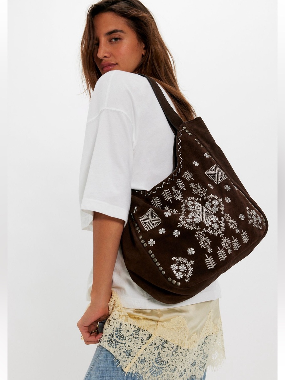 Free People Eden Embroidered Tote